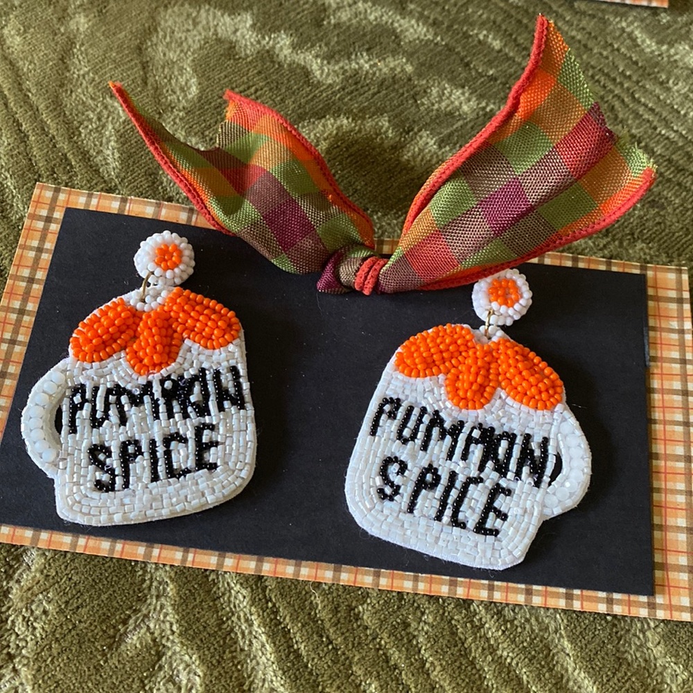 Pumpkin Spice Seed Bead Earrings